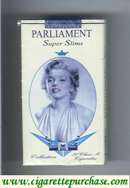 Parliament Super Slims 100s design with Marlin Monro cigarettes soft box